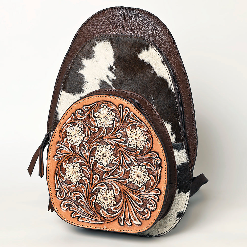 American Darling ADBGA508 Hand Tooled Hair-On Genuine Leather Women Bag Western Handbag Purse