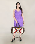 OHLAY OHA102A DUFFEL Upcycled Wool Genuine Leather women bag western handbag purse