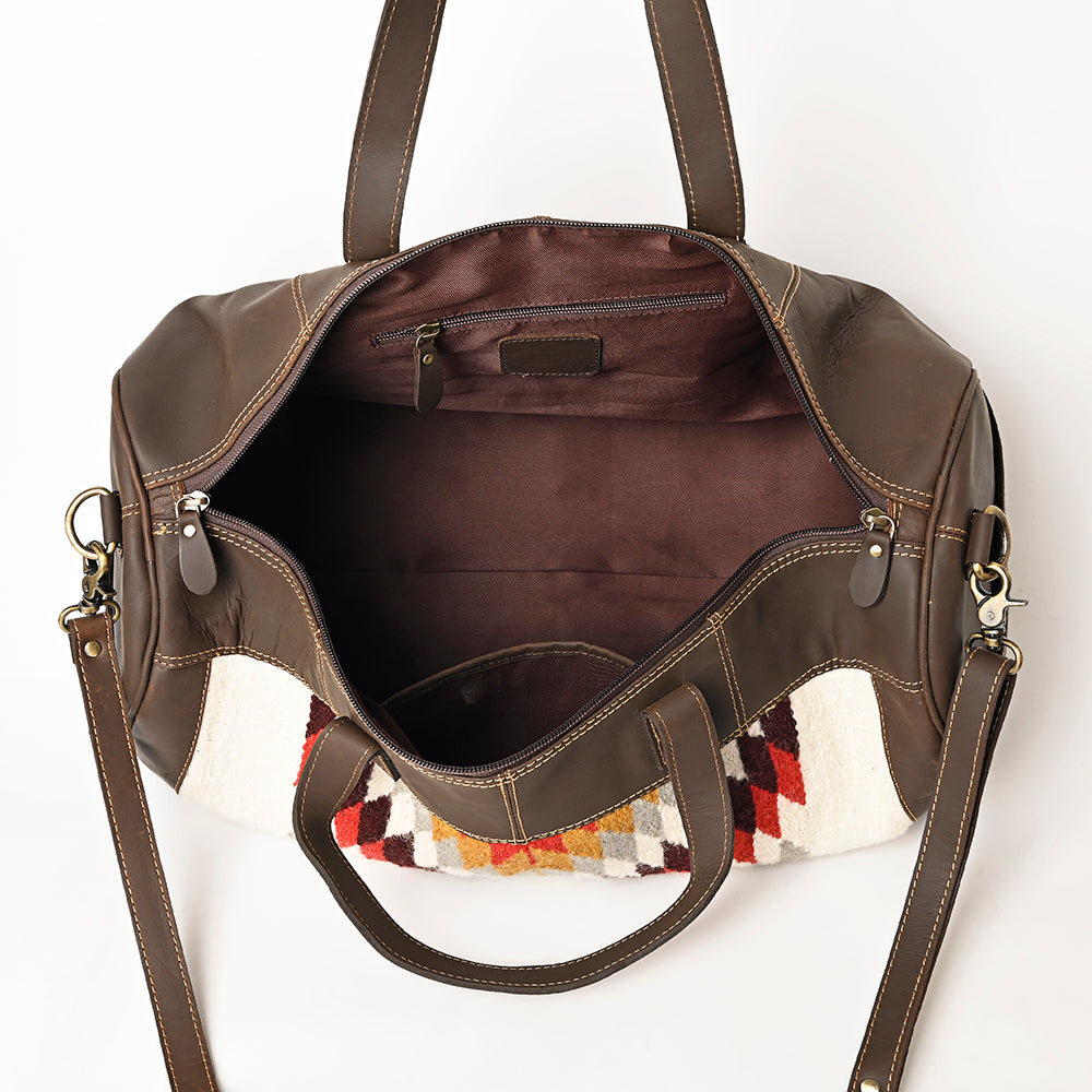 OHLAY OHA102A DUFFEL Upcycled Wool Genuine Leather women bag western handbag purse