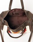 OHLAY OHA102A DUFFEL Upcycled Wool Genuine Leather women bag western handbag purse