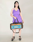 OHLAY OHA102B DUFFEL Upcycled Wool Genuine Leather women bag western handbag purse