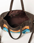 OHLAY OHA102B DUFFEL Upcycled Wool Genuine Leather women bag western handbag purse