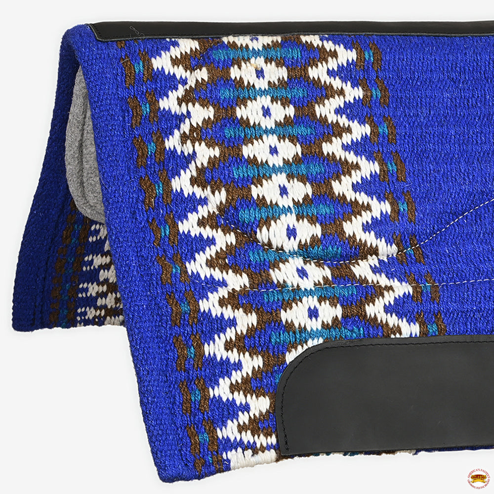 HILASON 34x36 In Western Horse Saddle Blanket Wool Pad Blue