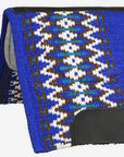 HILASON 34x36 In Western Horse Saddle Blanket Wool Pad Blue