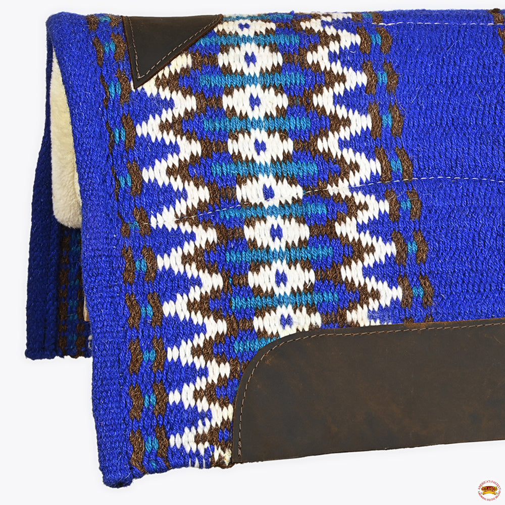 HILASON 32x32 In Western Horse Saddle Wool Blanket Pad Fur Padding
