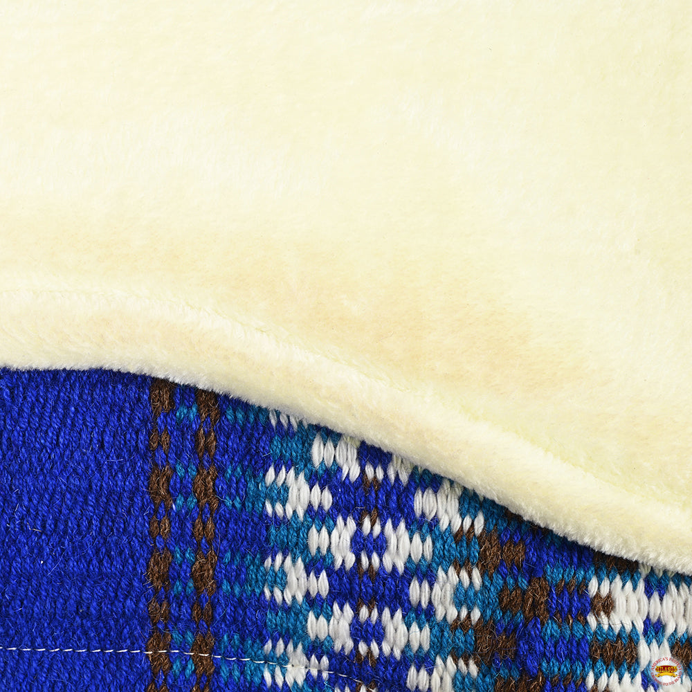HILASON 32x32 In Western Horse Saddle Wool Blanket Pad Fur Padding