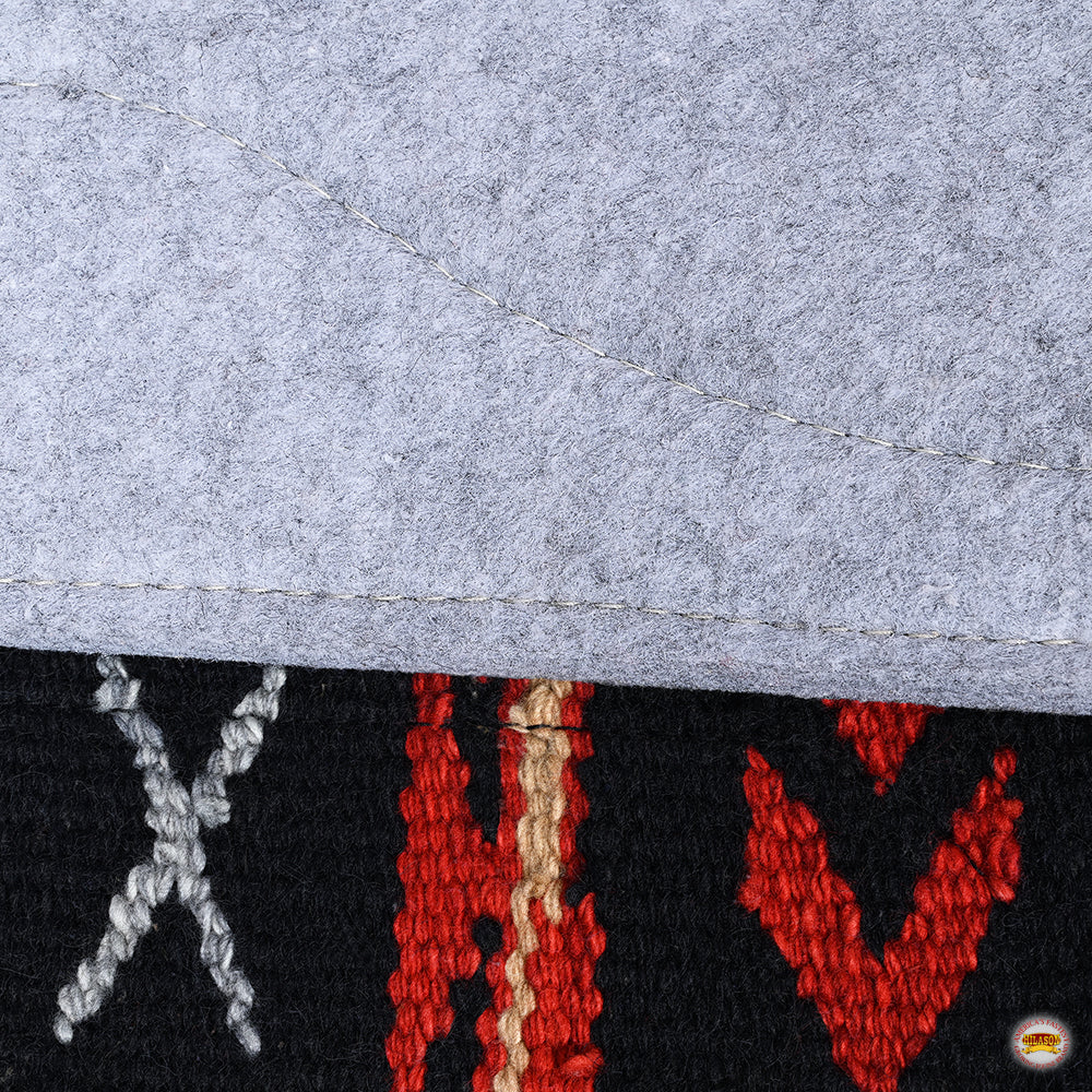 HILASON 34x36 In Western Horse Saddle Blanket Wool Pad Blue