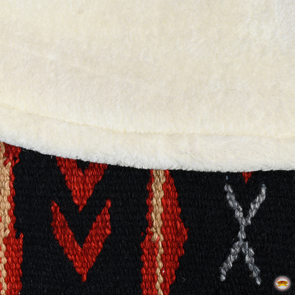 HILASON 32x32 In Western Horse Saddle Wool Blanket Pad Fur Padding
