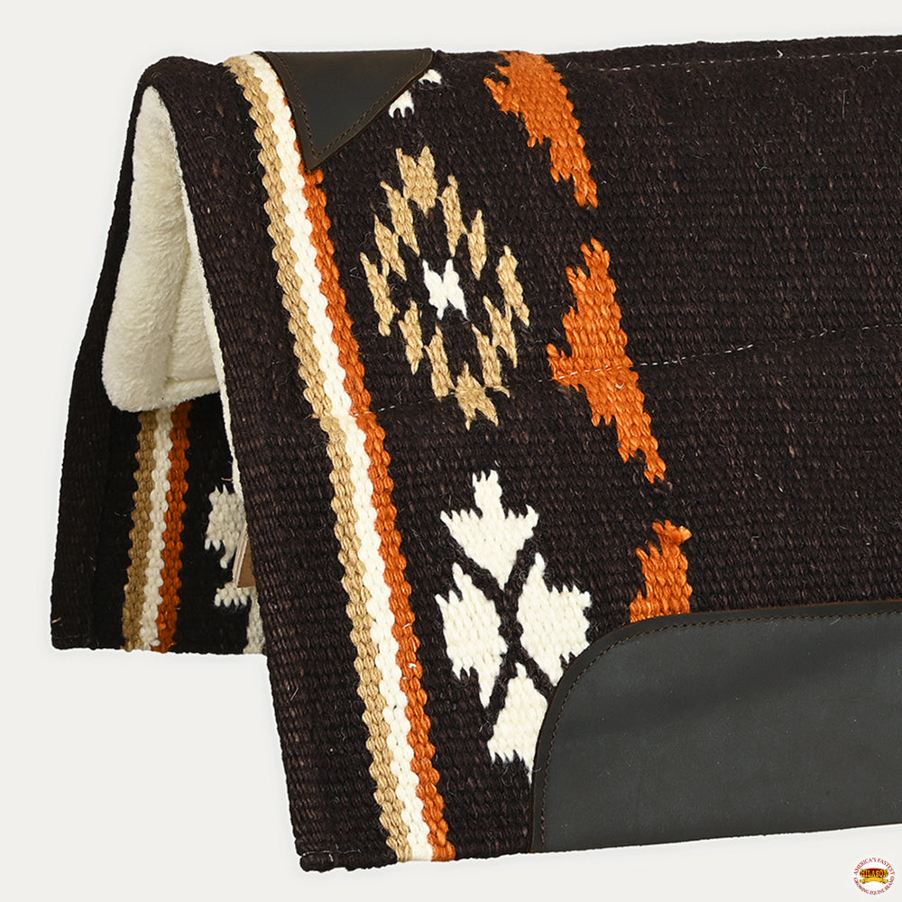HILASON 32x32 In Western Horse Saddle Wool Blanket Pad Fur Padding