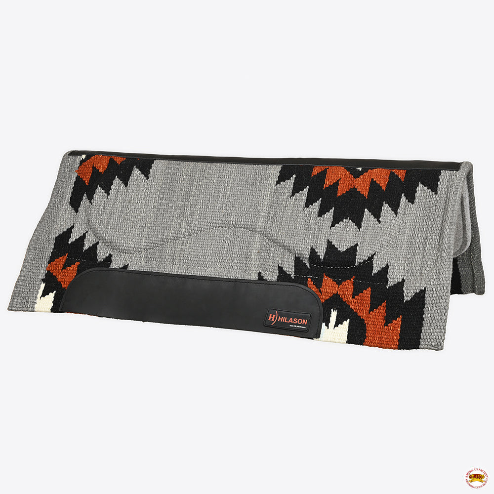 HILASON 34x36 In Western Horse Saddle Blanket Wool Pad Blue