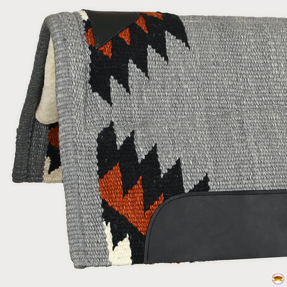 HILASON 32x32 In Western Horse Saddle Wool Blanket Pad Fur Padding