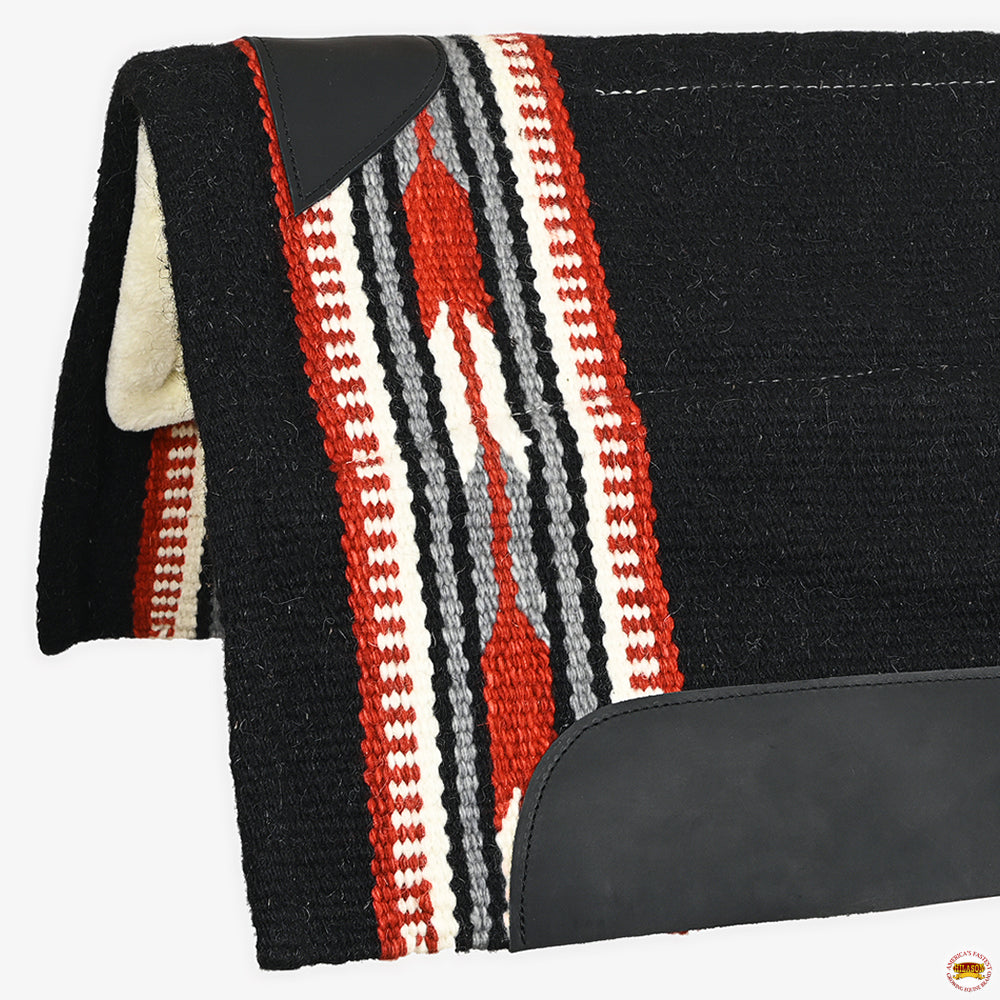 HILASON 32x32 In Western Horse Saddle Wool Blanket Pad Fur Padding