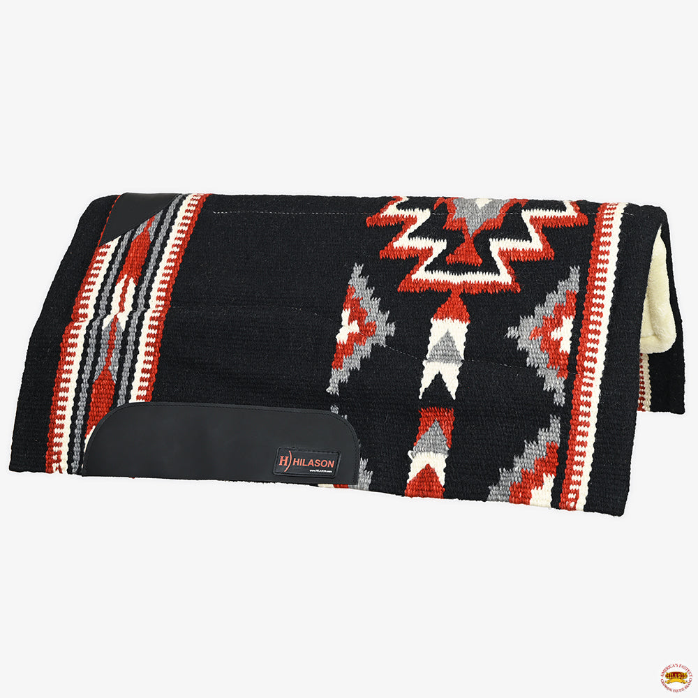 HILASON 32x32 In Western Horse Saddle Wool Blanket Pad Fur Padding