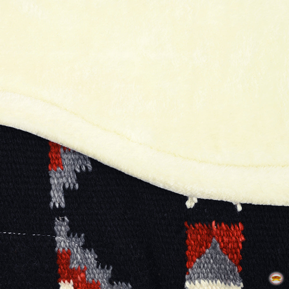 HILASON 32x32 In Western Horse Saddle Wool Blanket Pad Fur Padding