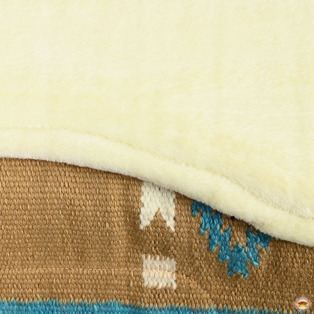 HILASON 32x32 In Western Horse Saddle Wool Blanket Pad Fur Padding