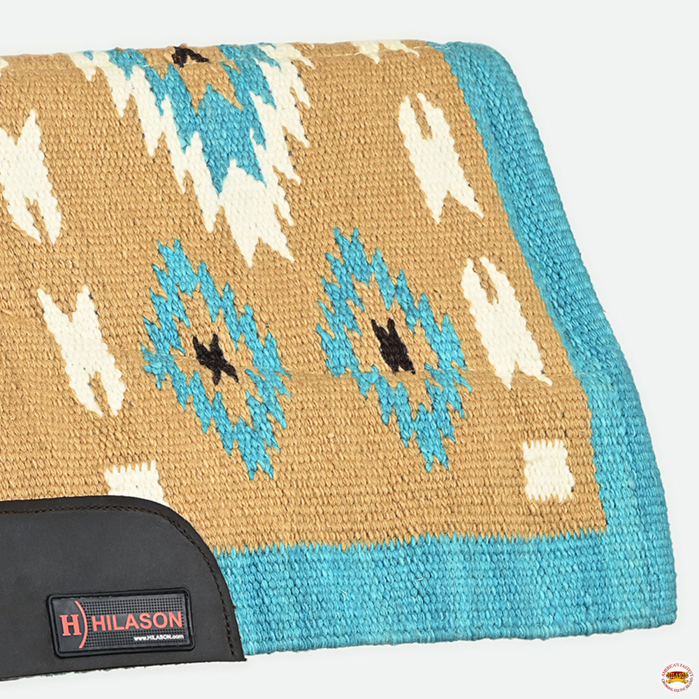 HILASON 32x32 In Western Horse Saddle Wool Blanket Pad Fur Padding