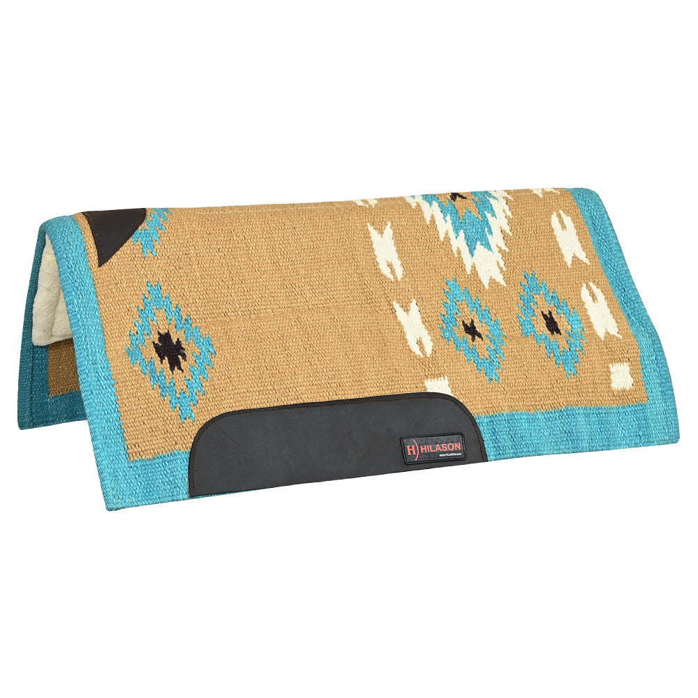 HILASON 32x32 In Western Horse Saddle Wool Blanket Pad Fur Padding