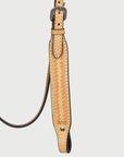 HILASON Western Horse Genuine Leather Hand Tooled Headstall Breast Collar Tan