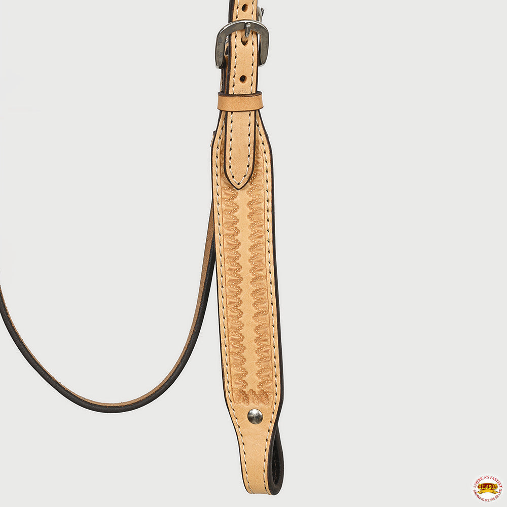 HILASON Western Horse Genuine Leather Hand Tooled Headstall Breast Collar Tan