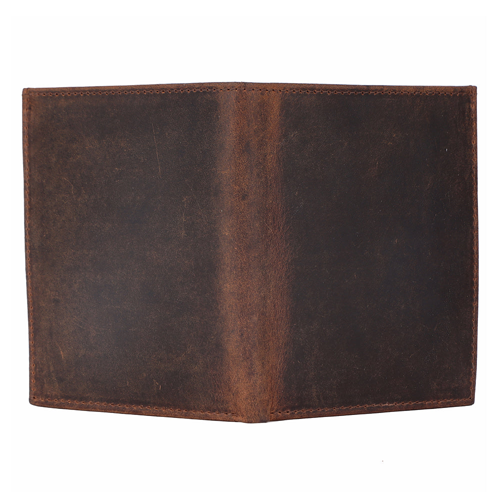 BAR H EQUINE Genuine Leather Hand Carved Rodeo Bifold Wallet For Men Women