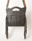 OHLAY HOBO Hand Tooled Upcycled Wool  Genuine Leather women bag western handbag purse