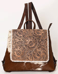 Ohlay Bags OHG131 Backpack Hand Tooled Hair-On Genuine Leather Women Bag Western Handbag Purse