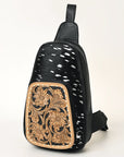 American Darling Sling Hand Tooled Saddle Blanket Genuine Leather women bag western handbag purse