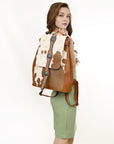 American Darling ADBG1409 Backpack Hand Tooled Hair On Genuine Leather women bag western handbag purse