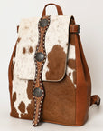 American Darling ADBG1409 Backpack Hand Tooled Hair On Genuine Leather women bag western handbag purse