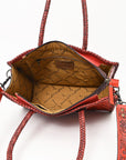 American Darling ADBG1412A Tote Hand Tooled Genuine Leather Women Bag Western Handbag Purse