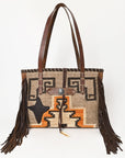 American Darling ADBG1113A Tote Saddle Blanket Genuine Leather Women Bag Western Handbag Purse