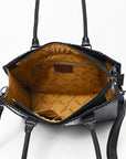 American Darling ADBG1422 Tote Crocodile Embossed Genuine Leather Women Bag Western Handbag Purse