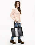 American Darling ADBG1422 Tote Crocodile Embossed Genuine Leather Women Bag Western Handbag Purse