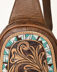 American Darling Cross Body Hand Tooled Genuine Leather women bag western handbag purse