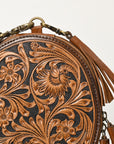 American Darling Adbga516 Wristlet Hand Tooled Genuine Leather Women Bag Western Handbag Purse