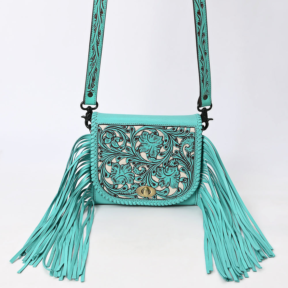 American Darling SMALL CROSSBODY Hand Tooled Genuine Leather women bag western handbag purse