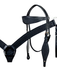 HILASON Western Horse Headstall Breast Collar Set Tack Genuine American Leather