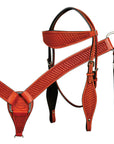 HILASON Western Horse Headstall Breast Collar Set Tack Genuine American Leather