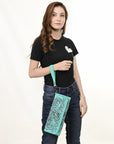American Darling ADBG1106A Wallet Hand Tooled Genuine Leather Women Bag Western Handbag Purse