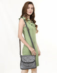 American Darling Small Crossbody Hand Tooled Genuine Leather women bag western handbag purse