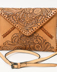 American Darling Envelope Hand Tooled Genuine Leather women bag western handbag purse