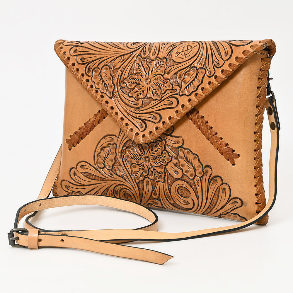 American Darling Envelope Hand Tooled Genuine Leather women bag western handbag purse