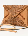 American Darling Envelope Hand Tooled Genuine Leather women bag western handbag purse