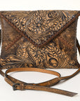 American Darling Envelope Hand Tooled Genuine Leather women bag western handbag purse