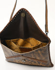 American Darling Envelope Hand Tooled Genuine Leather women bag western handbag purse