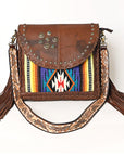 American Darling Saddle Blanket Genuine Leather Women Bag Western Handbag Purse