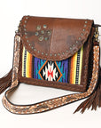 American Darling Saddle Blanket Genuine Leather Women Bag Western Handbag Purse