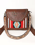 American Darling Saddle Blanket Genuine Leather Women Bag Western Handbag Purse
