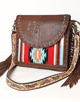 American Darling Saddle Blanket Genuine Leather Women Bag Western Handbag Purse