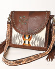 American Darling Saddle Blanket Genuine Leather Women Bag Western Handbag Purse